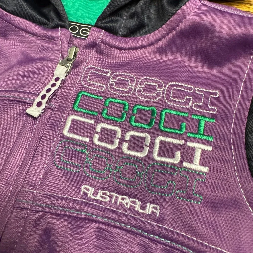 Toddler Coogi Track Jacket Australia Full Zip Purple Black‎ EUC Baby 18 months